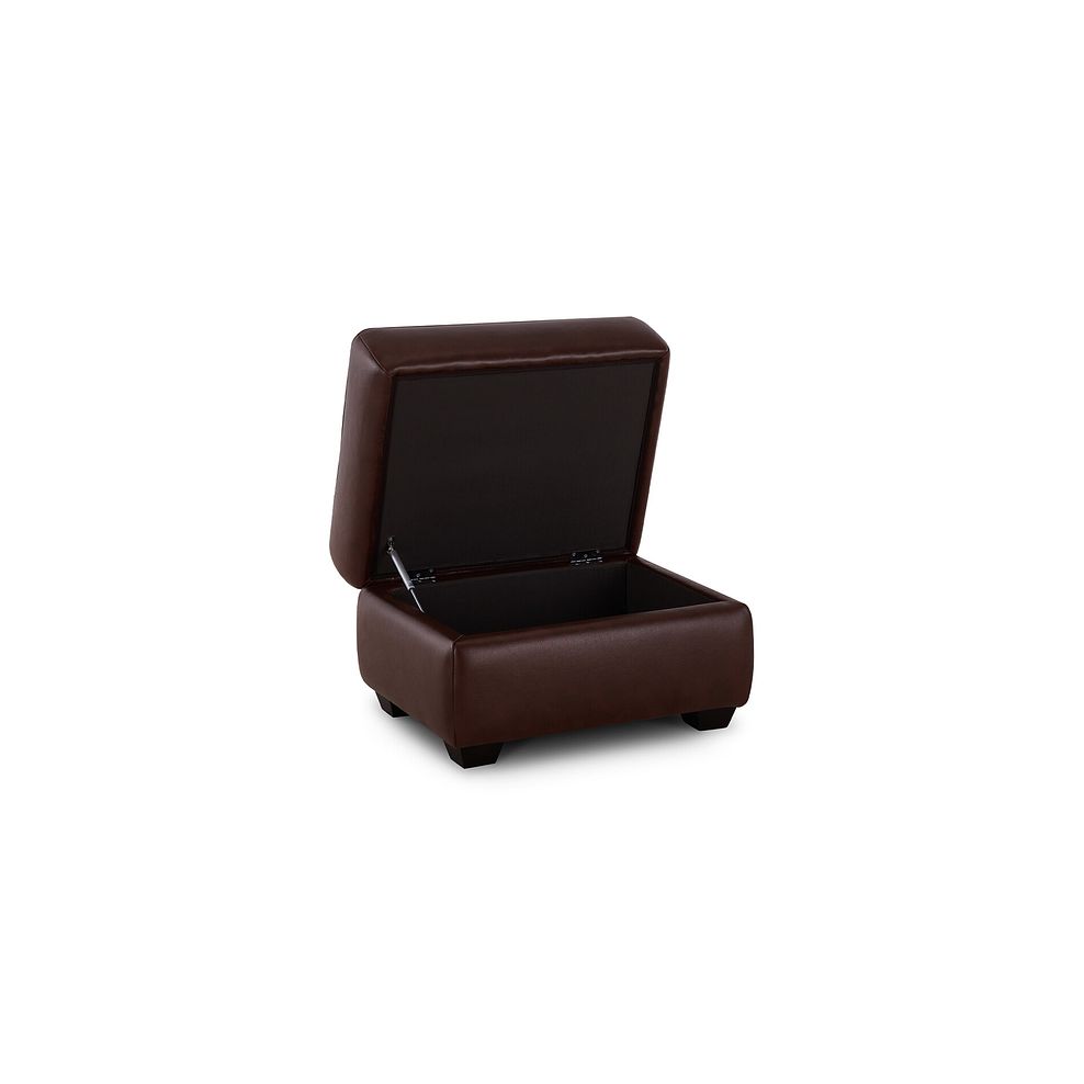 Turin Storage Footstool in Tan Leather Thumbnail 3