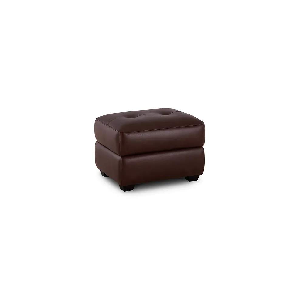 Turin Storage Footstool in Tan Leather