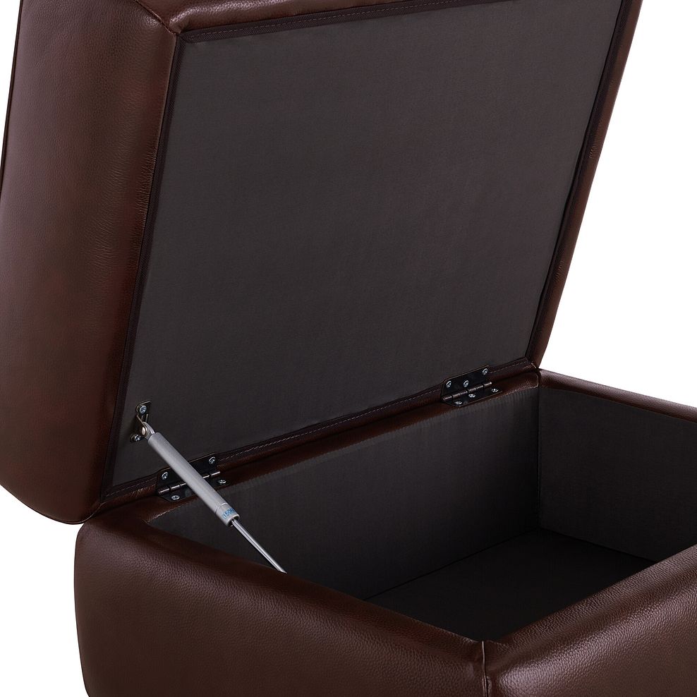 Turin Storage Footstool in Tan Leather 6