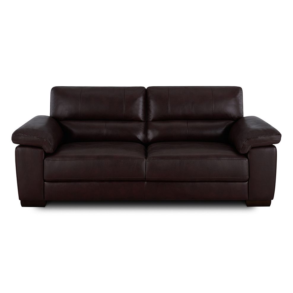 Turin 3 Seater Sofa in Two Tone Brown Leather 4