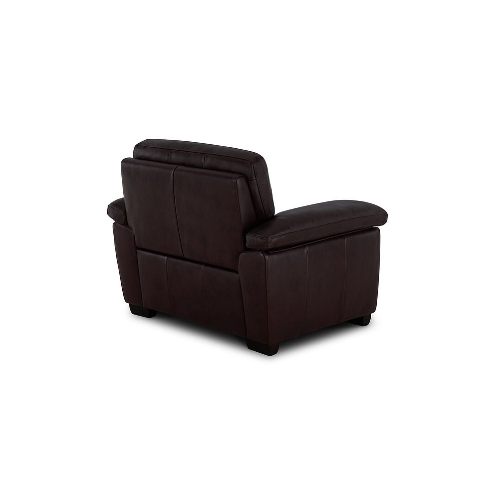 Turin Armchair in Two Tone Brown Leather 5
