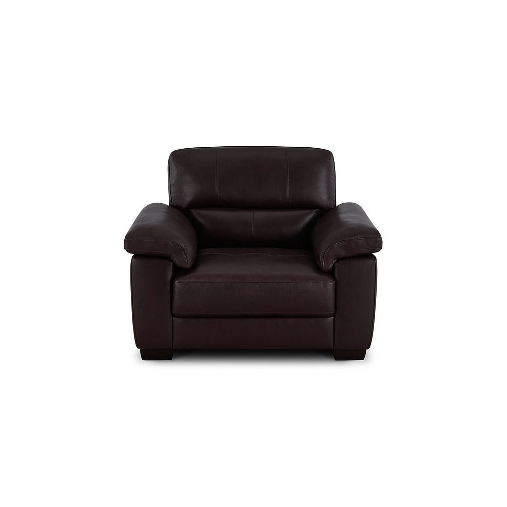 Turin Armchair in Two Tone Brown Leather 4