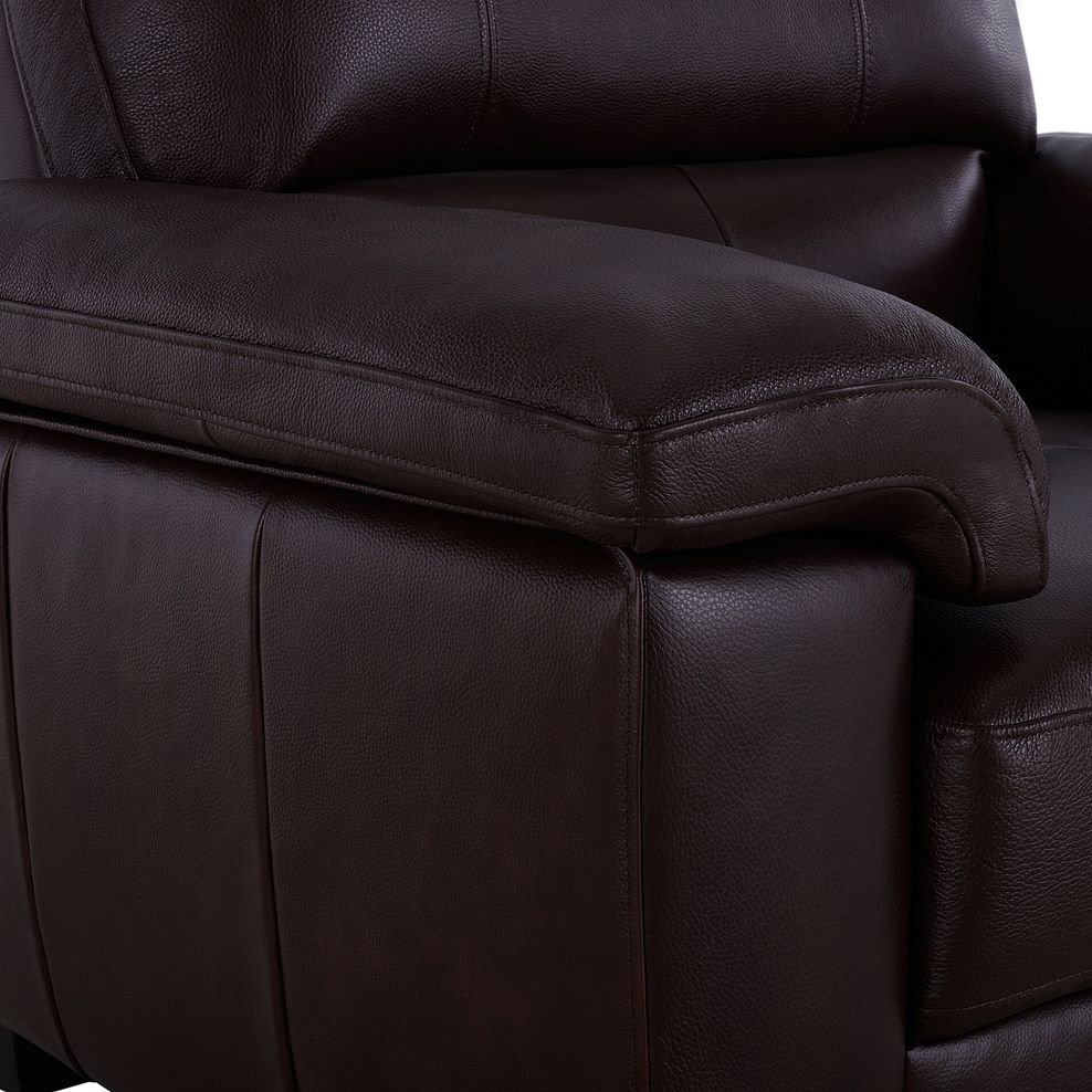 Turin Armchair in Two Tone Brown Leather 8