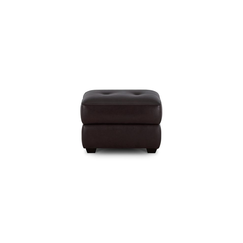 Turin Storage Footstool in Two Tone Brown Leather 2
