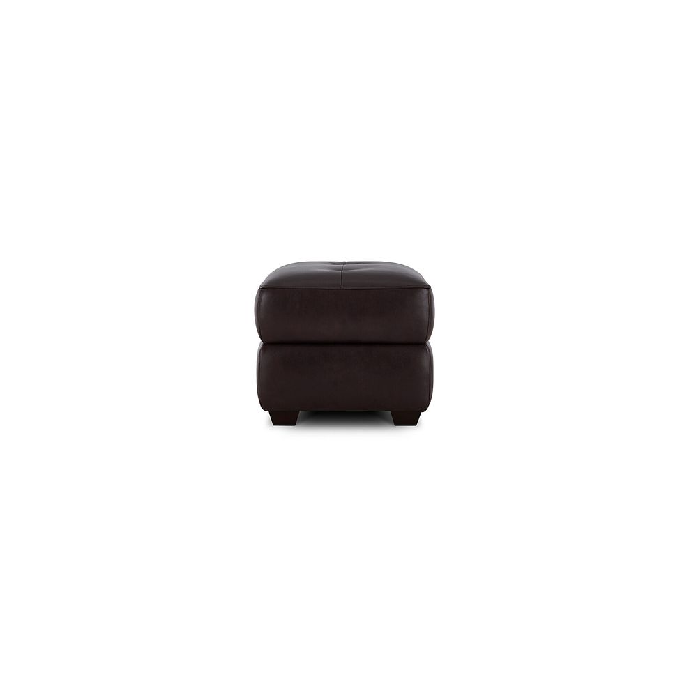 Turin Storage Footstool in Two Tone Brown Leather 4