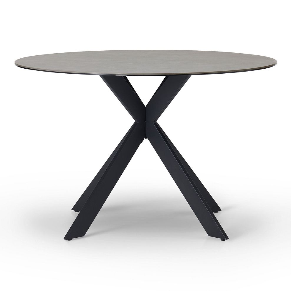 Venice 4ft Grey Ceramic Round Dining Table 8