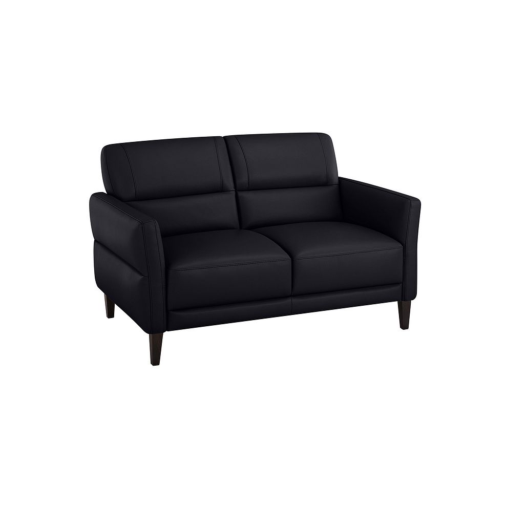 Vittoria 2 Seater Sofa in Black Leather Thumbnail 1