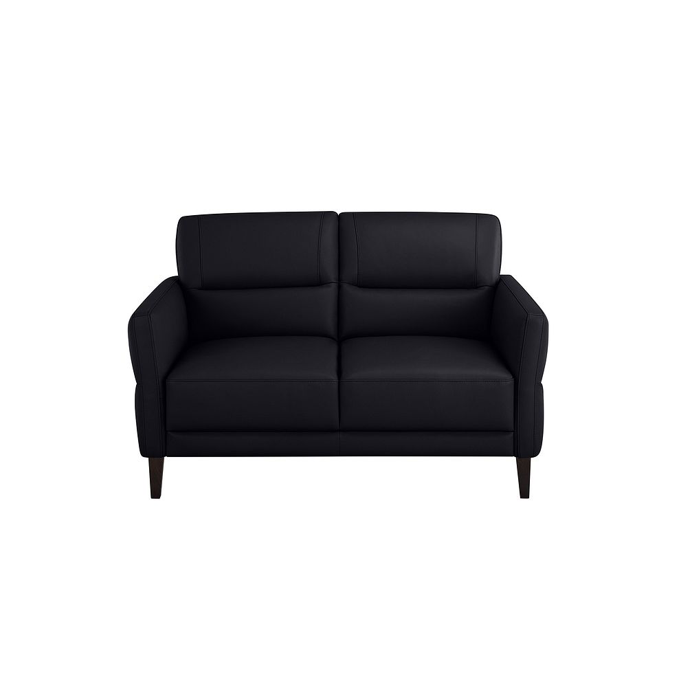Vittoria 2 Seater Sofa in Black Leather 2