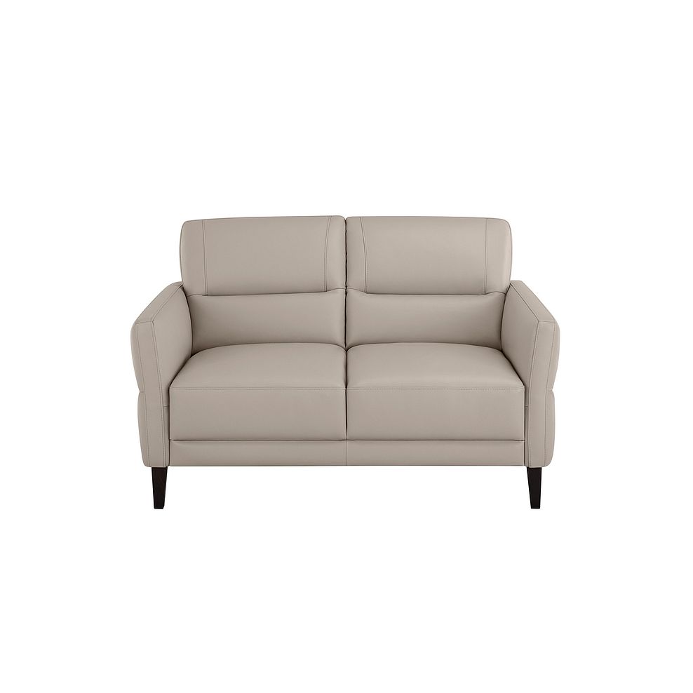 Vittoria 2 Seater Sofa in Rose Beige Leather Thumbnail 2