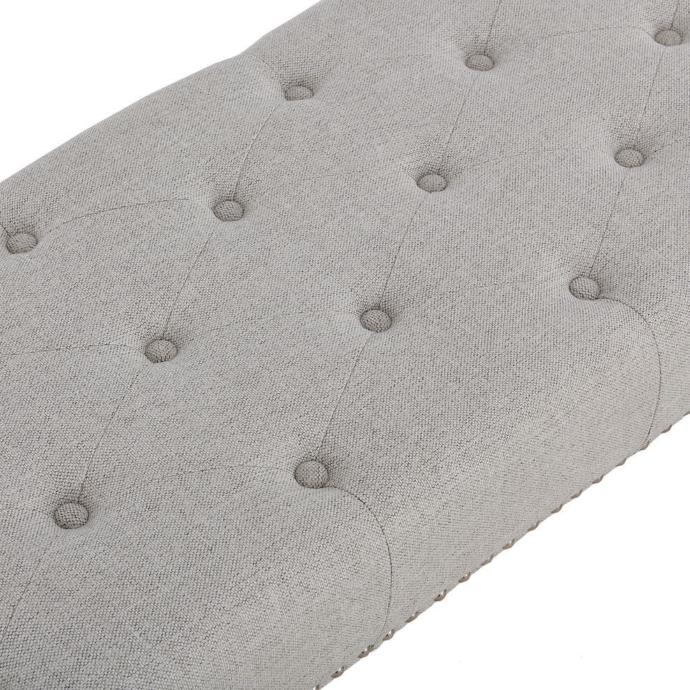 Vivien Button Seat Bench in Cream Fabric 6
