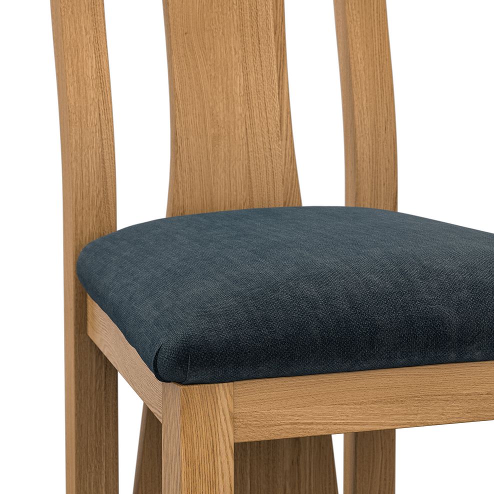 Waterfall Natural Solid Oak Chair with Verona Charcoal Fabric Seat 5