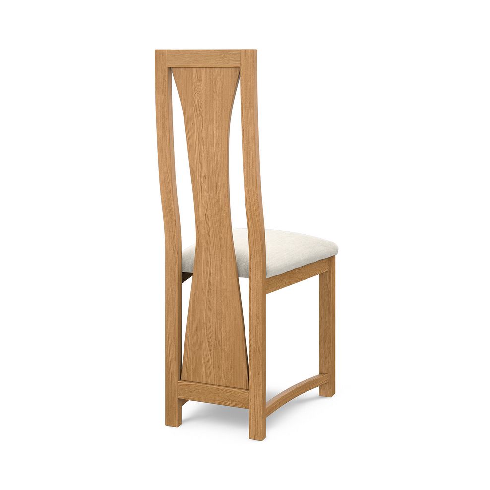 Waterfall Natural Solid Oak Chair with Verona Cream Fabric Seat 4