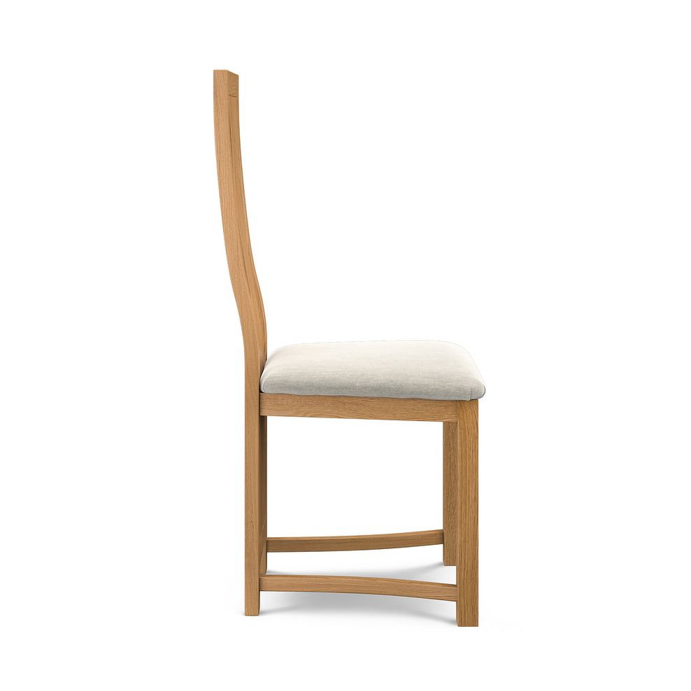 Waterfall Natural Solid Oak Chair with Verona Cream Fabric Seat 3