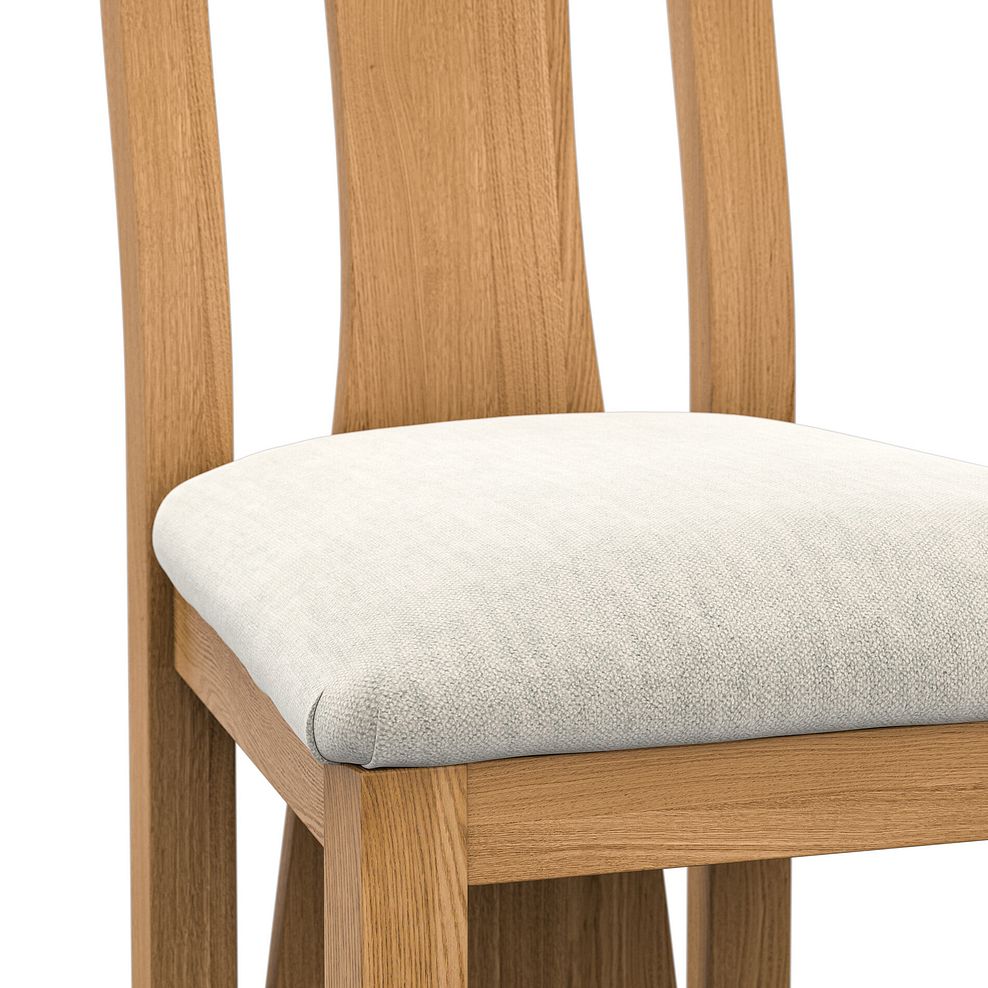Waterfall Natural Solid Oak Chair with Verona Cream Fabric Seat 5