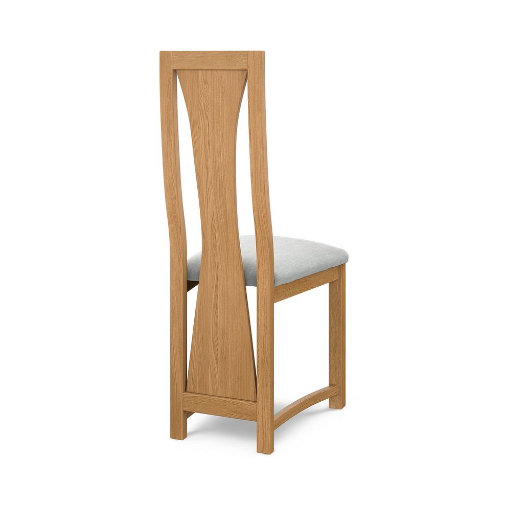 Waterfall Natural Solid Oak Chair with Verona Grey Fabric Seat 4