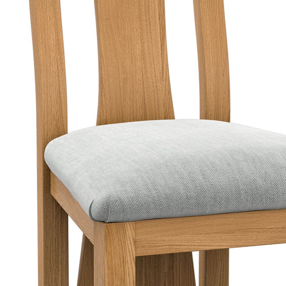 Waterfall Natural Solid Oak Chair with Verona Grey Fabric Seat 5