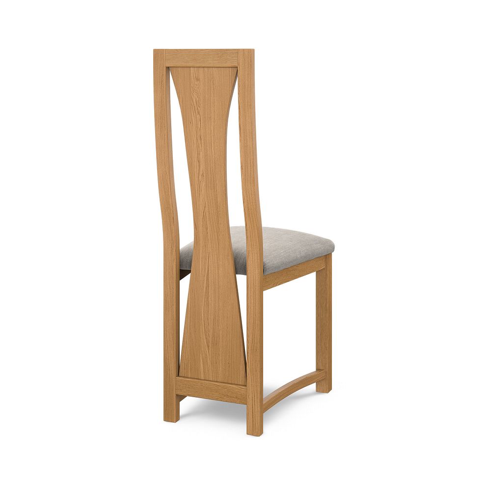 Waterfall Natural Solid Oak Chair with Verona Mocha Fabric Seat 4