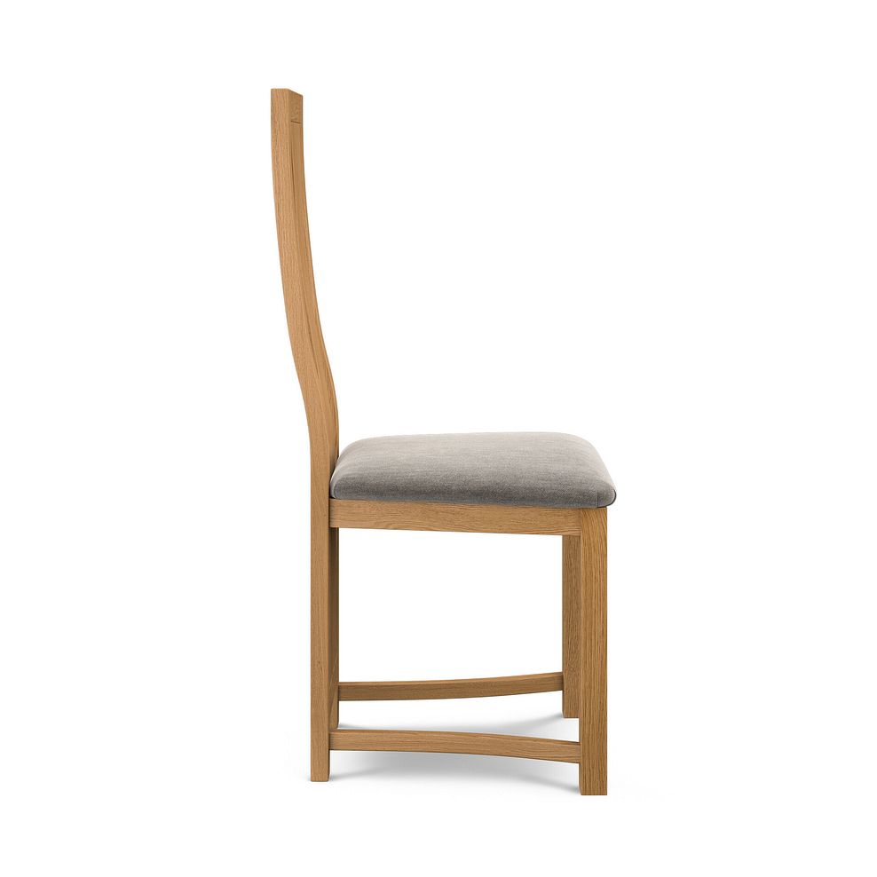 Waterfall Natural Solid Oak Chair with Verona Mocha Fabric Seat 3