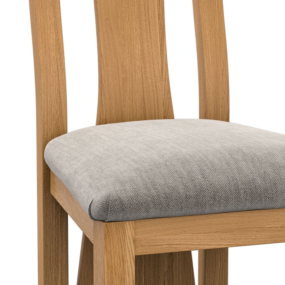 Waterfall Natural Solid Oak Chair with Verona Mocha Fabric Seat 5