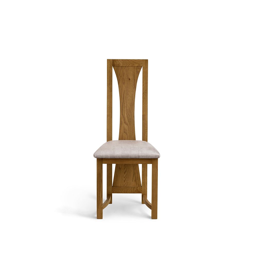 Waterfall Rustic Solid Oak Chair with Heritage Mink Velvet Seat 2