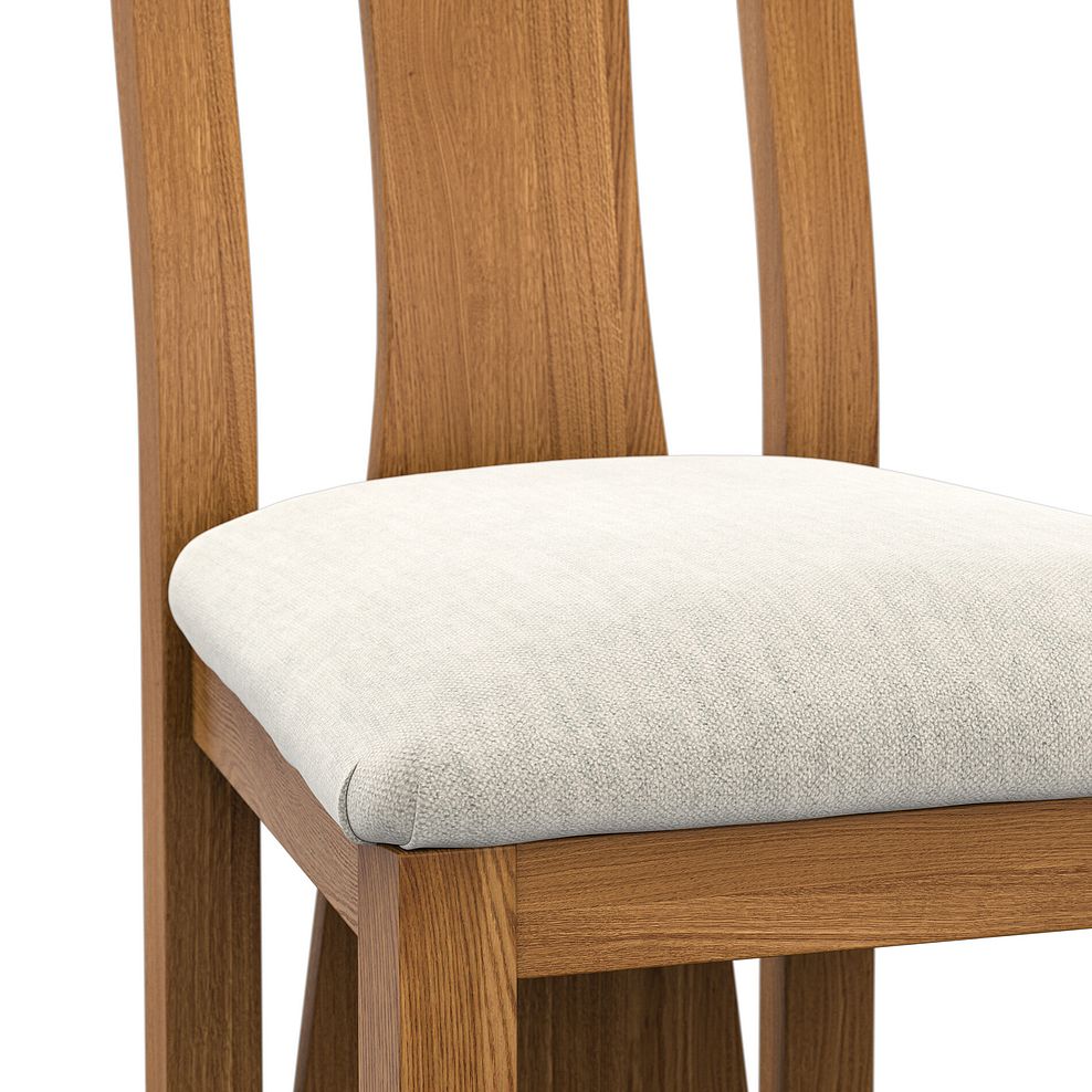 Waterfall Rustic Solid Oak Chair with Verona Cream Fabric Seat 5