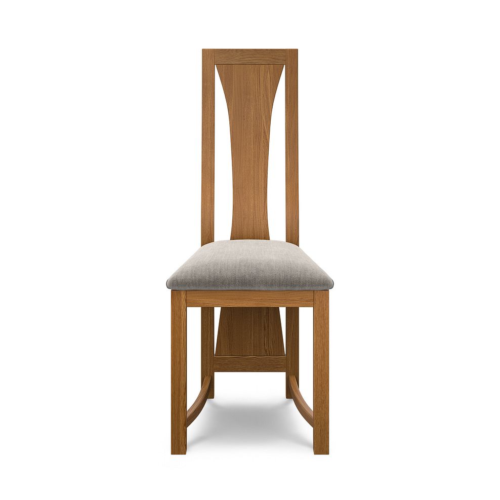 Waterfall Rustic Solid Oak Chair with Verona Mocha Fabric Seat 2