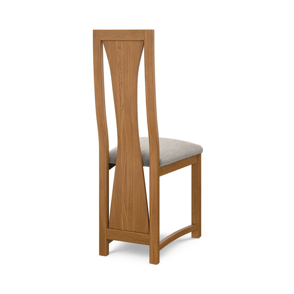 Waterfall Rustic Solid Oak Chair with Verona Mocha Fabric Seat 4