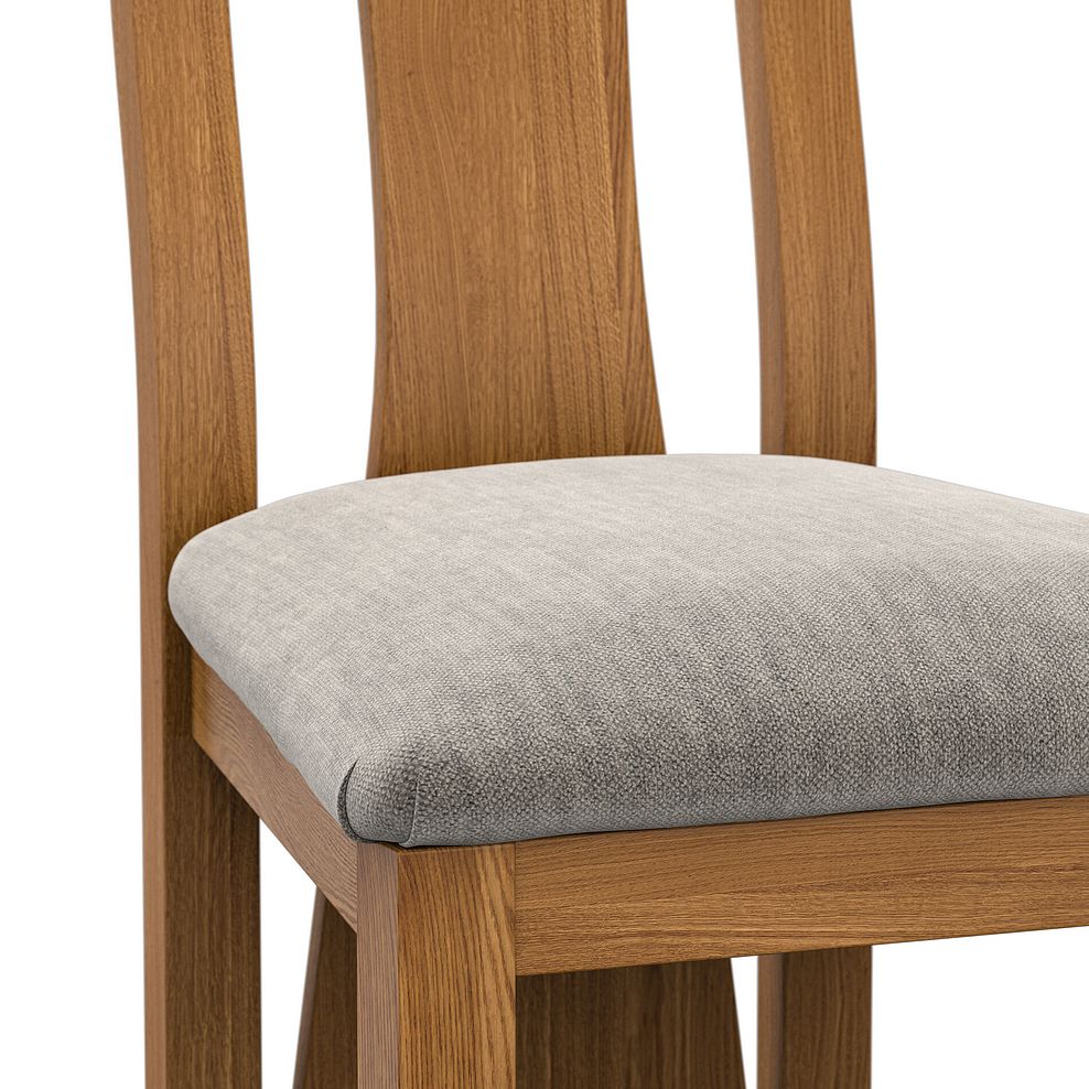 Waterfall Rustic Solid Oak Chair with Verona Mocha Fabric Seat 5