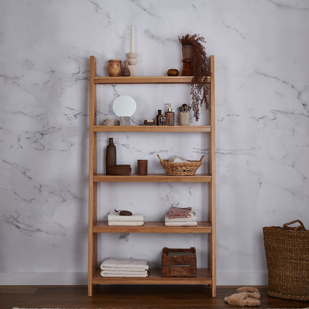 Whistler Natural Solid Oak Wide Shelving Unit 2