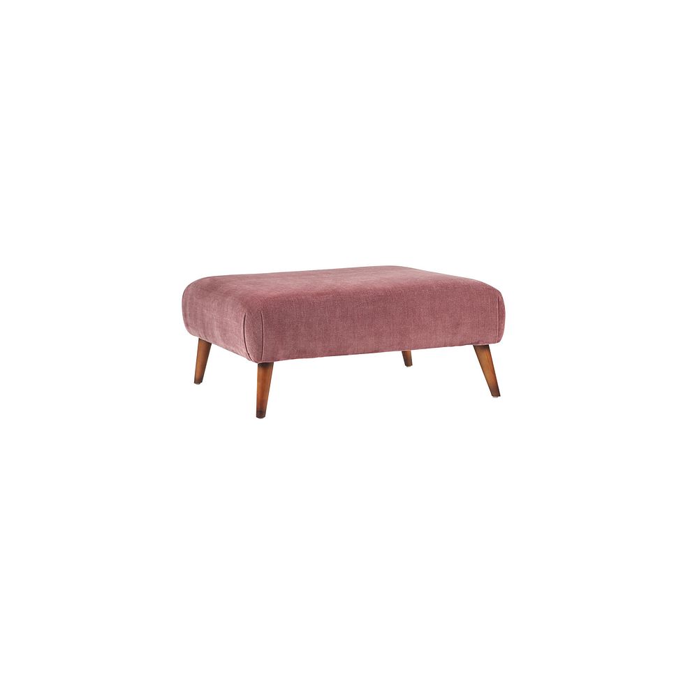 Willoughby Footstool in Manolo Blush Fabric 1