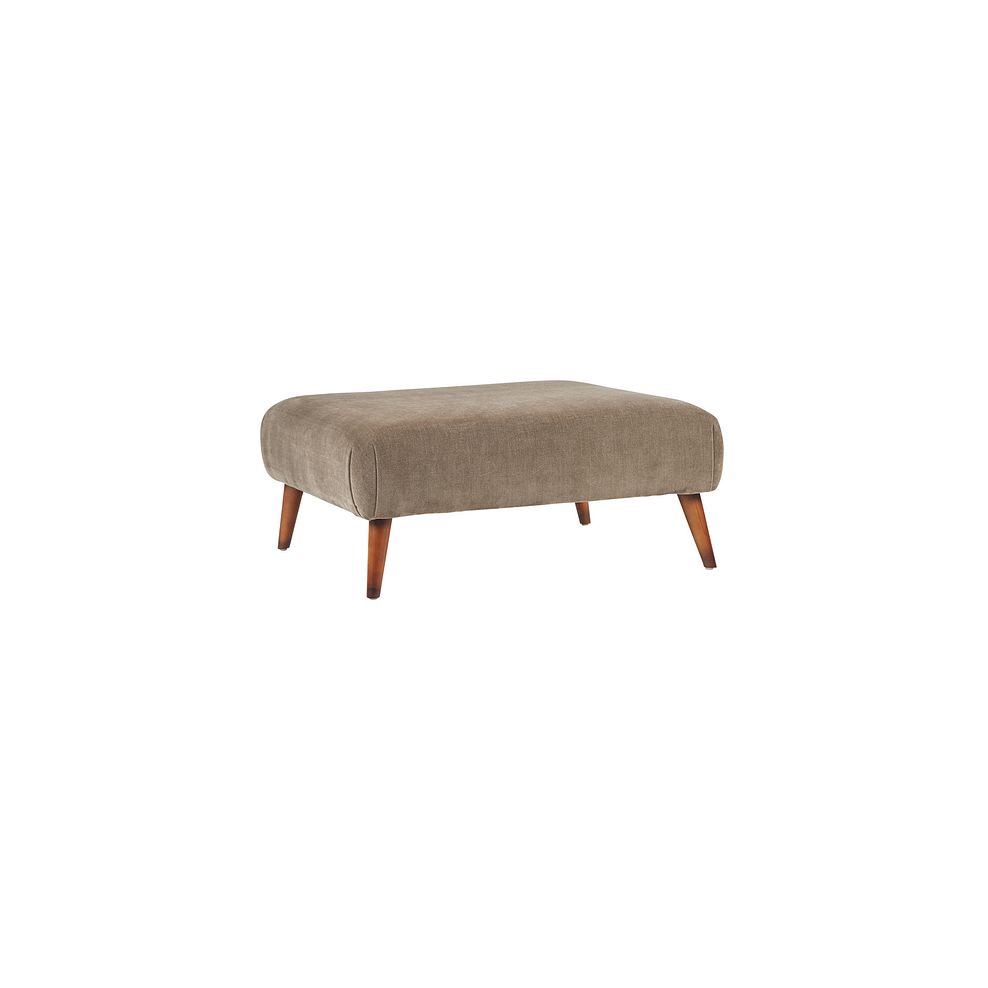 Willoughby Footstool in Cocoa Fabric 1