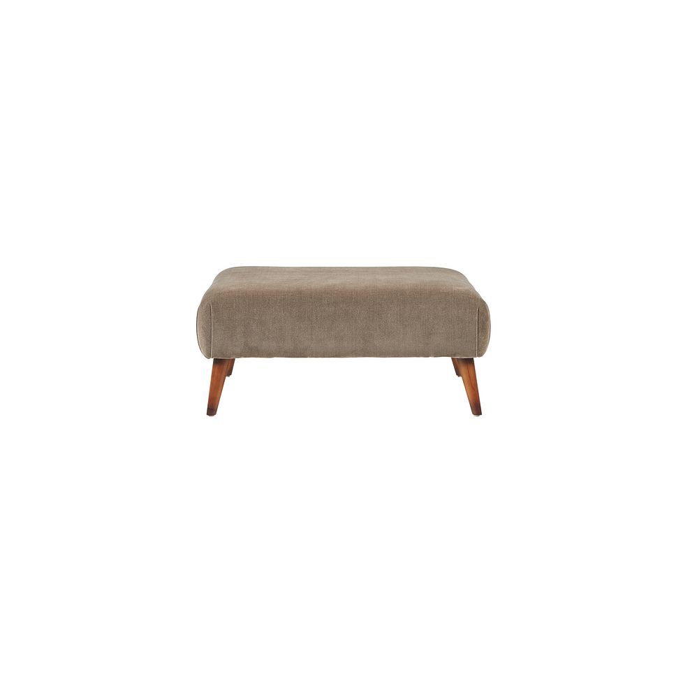 Willoughby Footstool in Cocoa Fabric 2