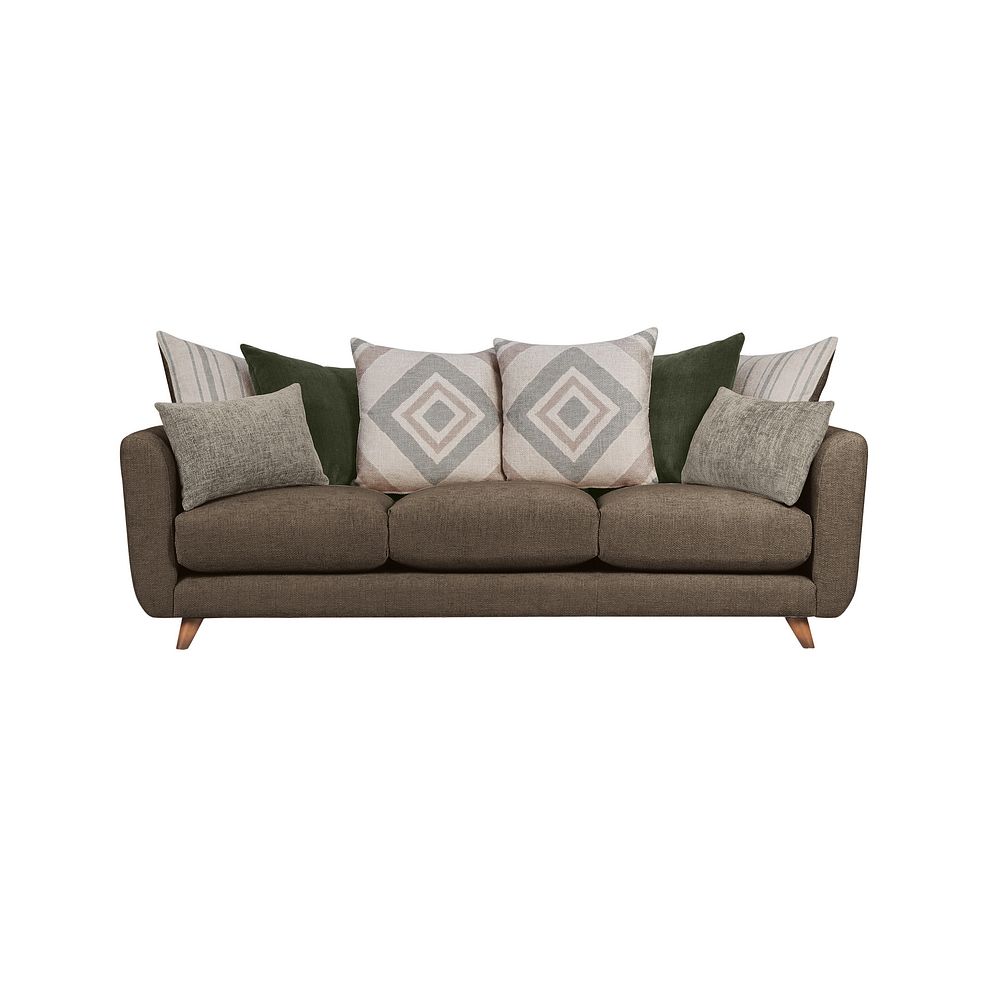 Willoughby Large 4 Seater Pillow Back Sofa in Cocoa Fabric 2