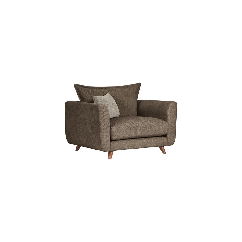 Willoughby High Back Loveseat in Cocoa Fabric 1