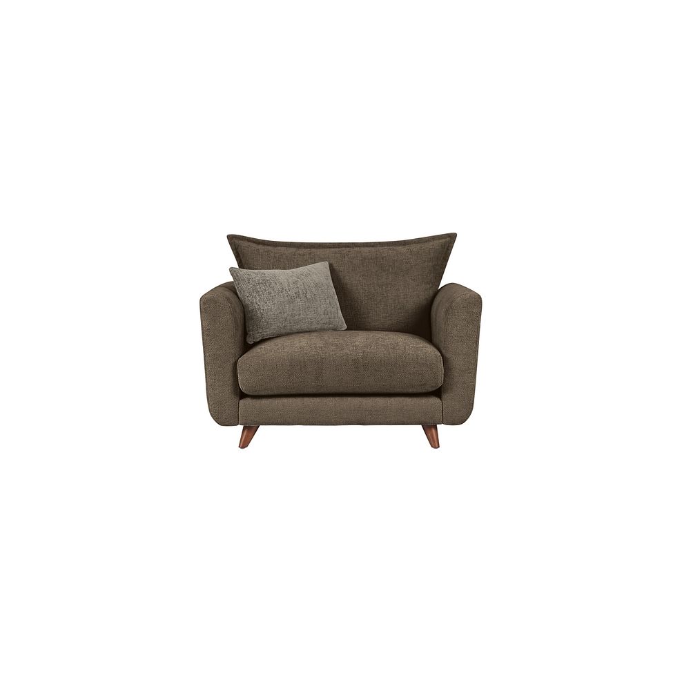 Willoughby High Back Loveseat in Cocoa Fabric 2