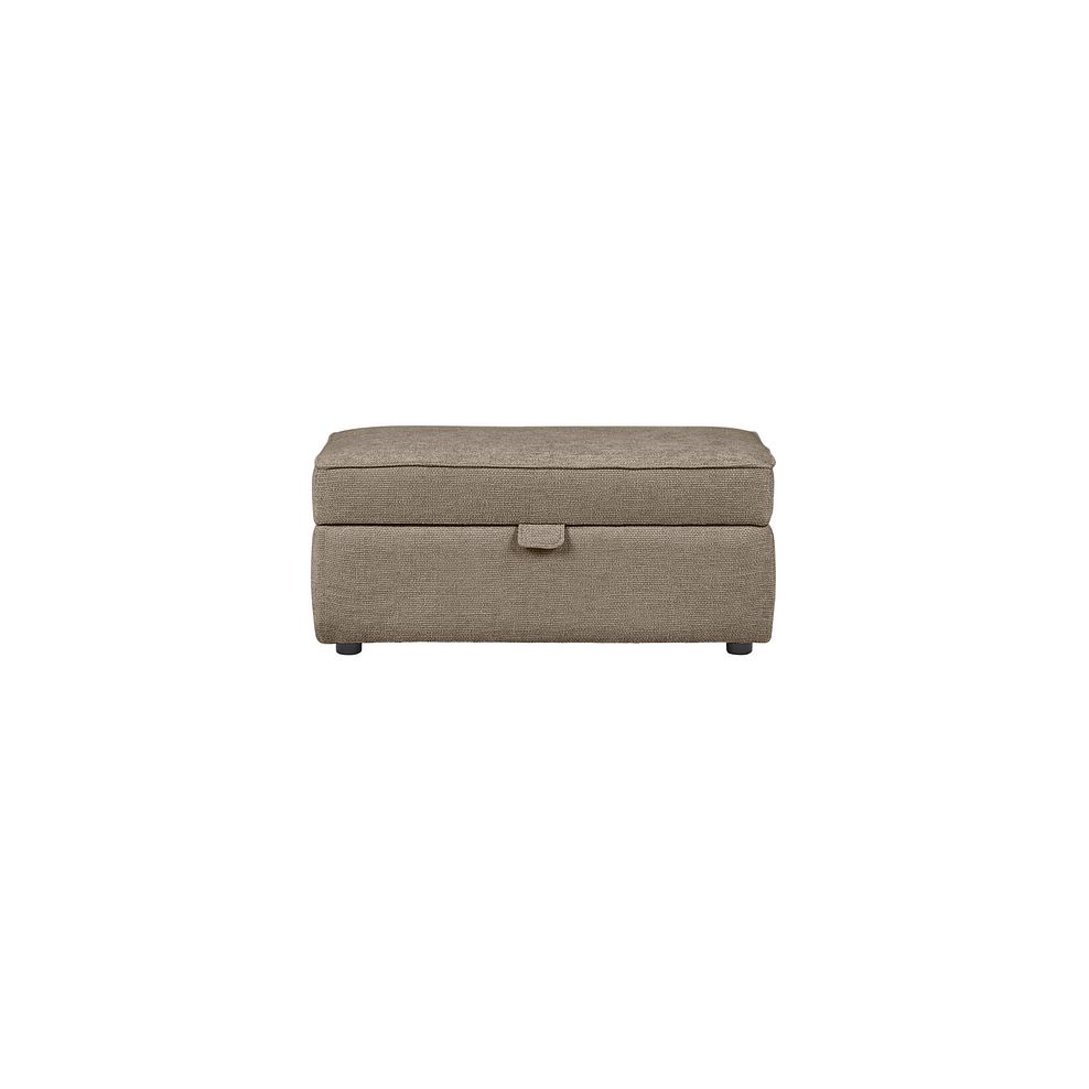 Willoughby Storage Footstool in Cocoa Fabric 2