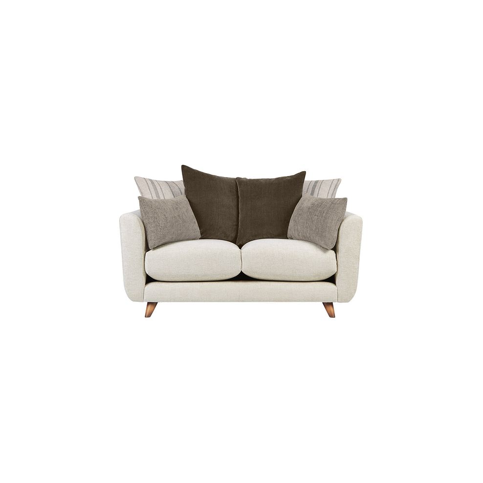Willoughby 2 Seater Pillow Back Sofa in Cream Fabric Thumbnail 4
