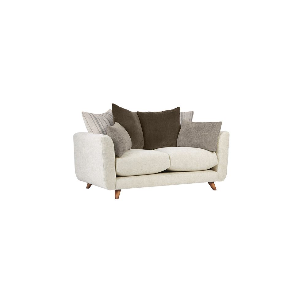 Willoughby 2 Seater Pillow Back Sofa in Cream Fabric 3