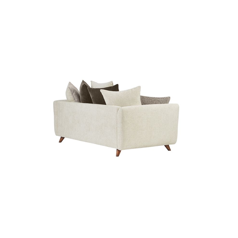 Willoughby 4 Seater Pillow Back Sofa in Cream Fabric 5
