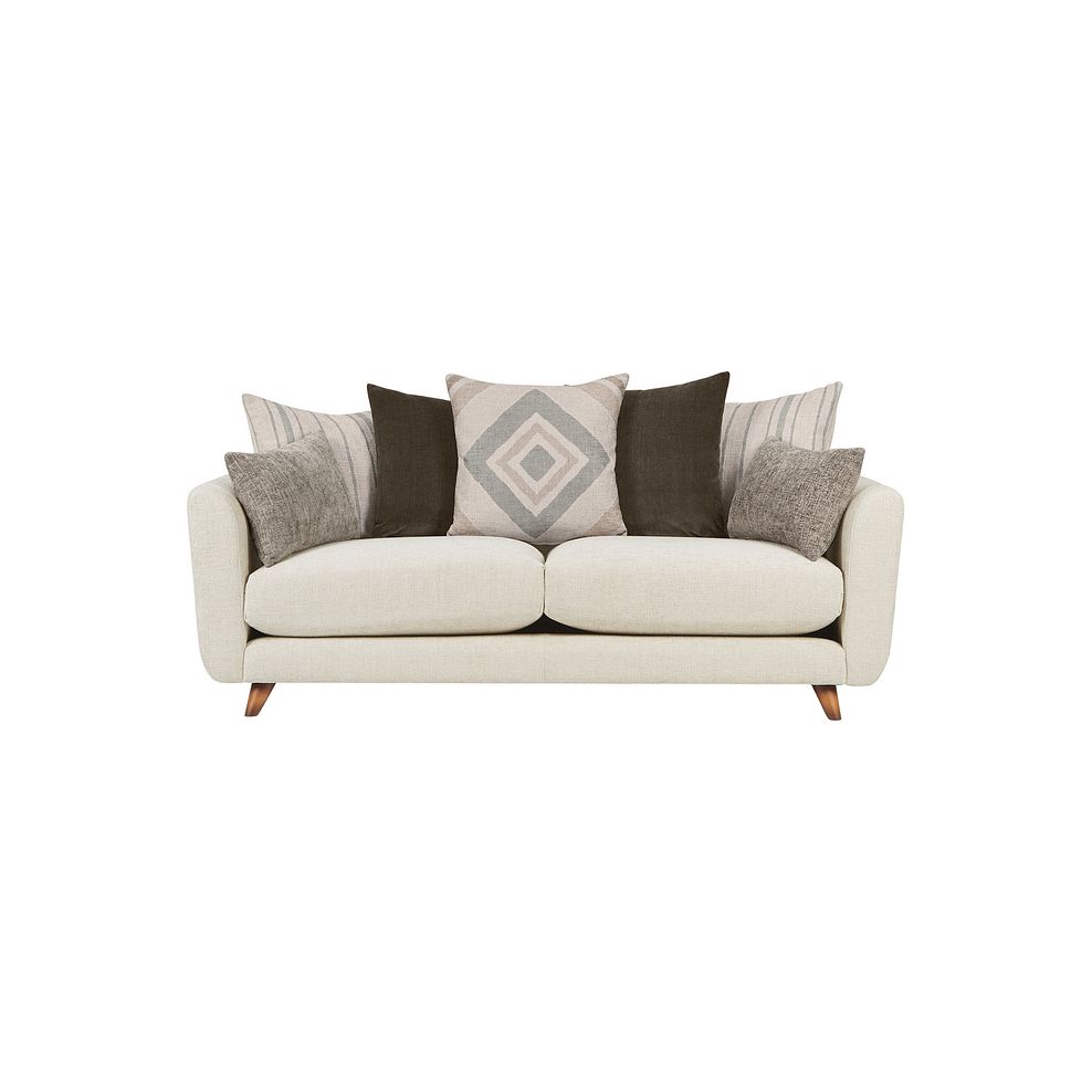 Willoughby 4 Seater Pillow Back Sofa in Cream Fabric 4