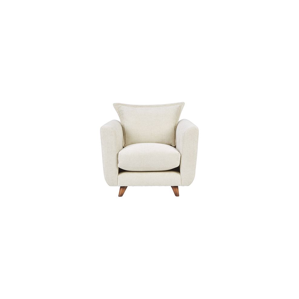 Willoughby Armchair in Cream Fabric Thumbnail 4
