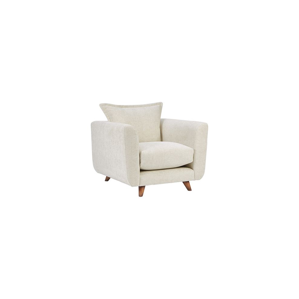 Willoughby Armchair in Cream Fabric Thumbnail 3