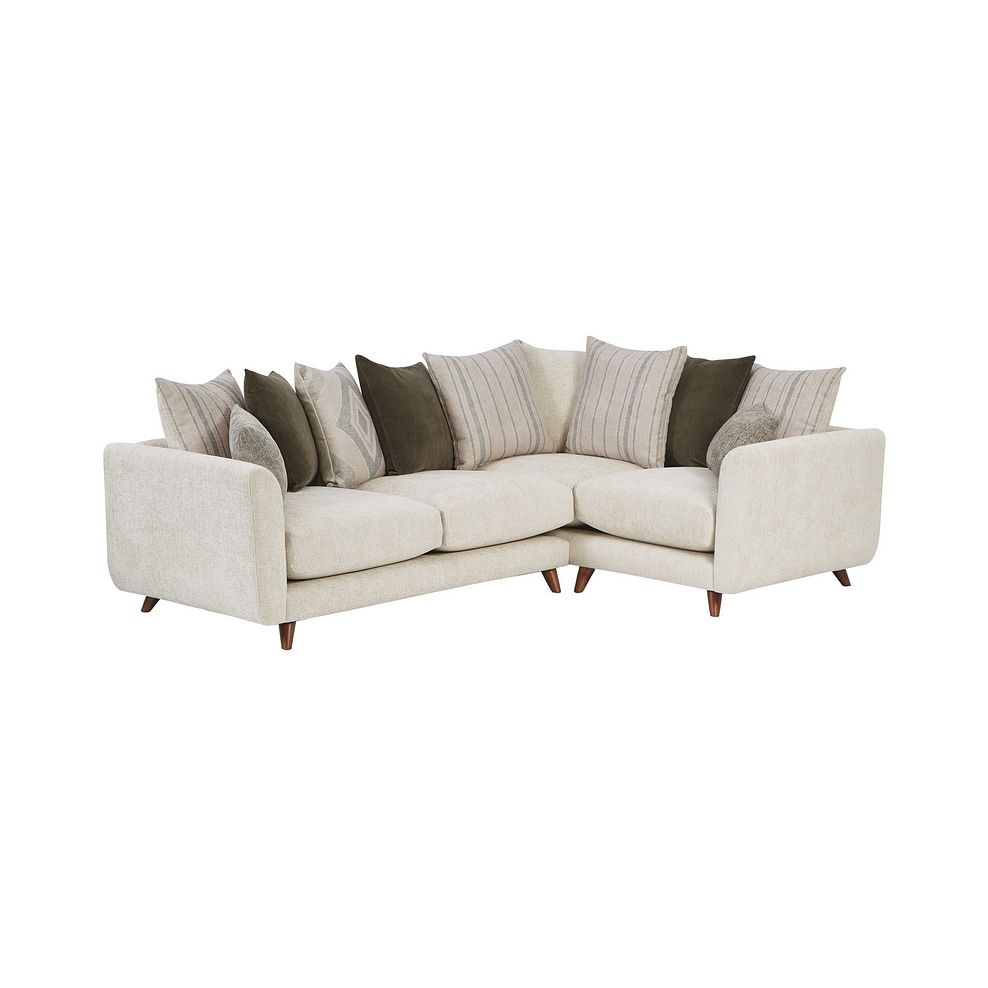 Willoughby Left Hand Corner Pillow Back Sofa in Cream Fabric 3