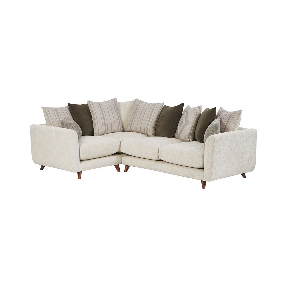 Willoughby Right Hand Corner Pillow Back Sofa in Cream Fabric 3