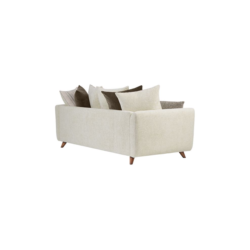 Willoughby Large 4 Seater Pillow Back Sofa in Cream Fabric 5