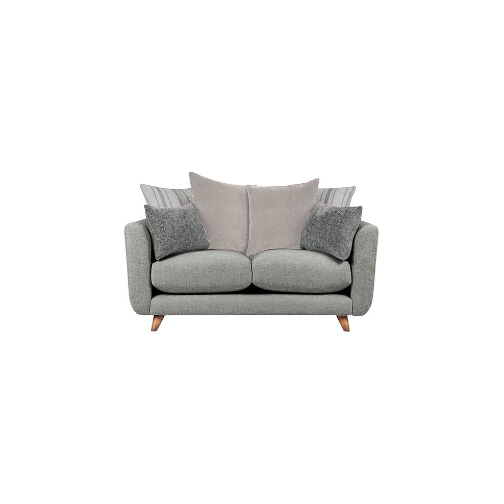 Willoughby 2 Seater Pillow Back Sofa in Platinum Fabric 2