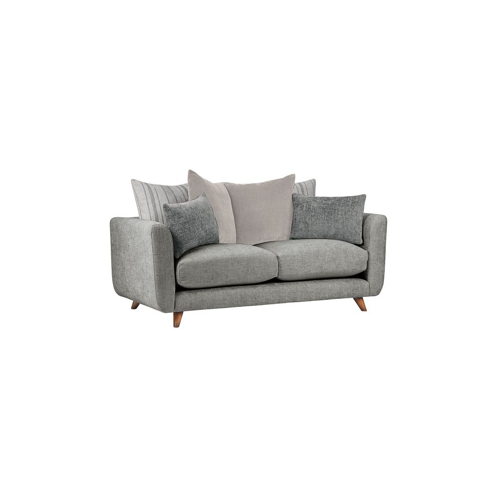 Willoughby 3 Seater Pillow Back Sofa in Platinum Fabric 1