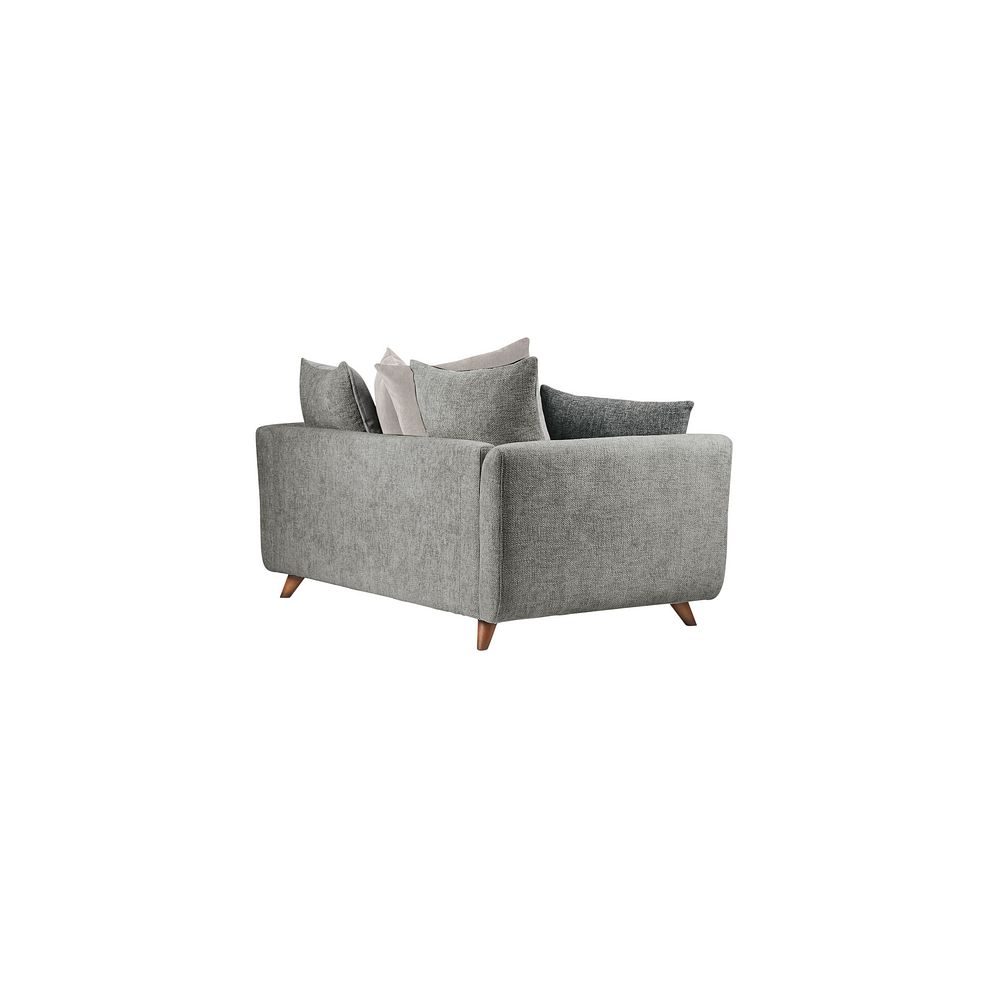 Willoughby 3 Seater Pillow Back Sofa in Platinum Fabric Thumbnail 3