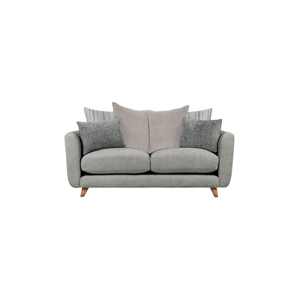 Willoughby 3 Seater Pillow Back Sofa in Platinum Fabric 2