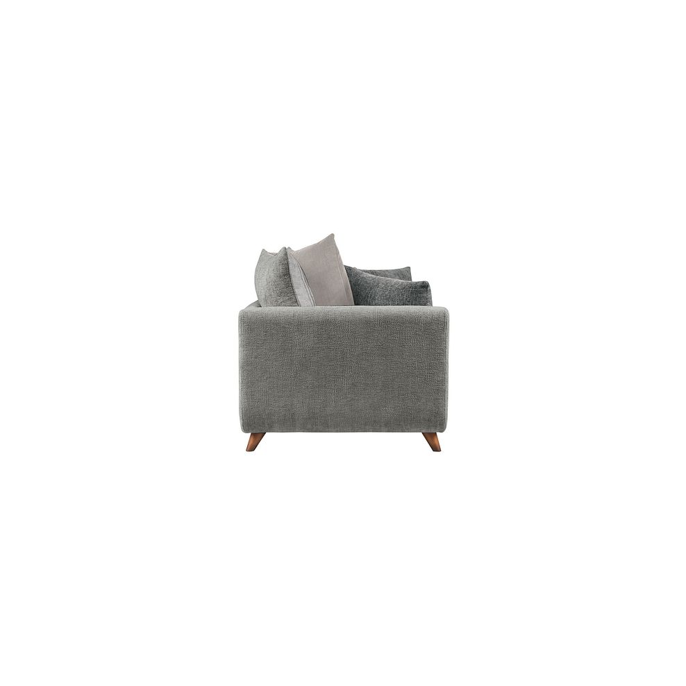 Willoughby 3 Seater Pillow Back Sofa in Platinum Fabric Thumbnail 4